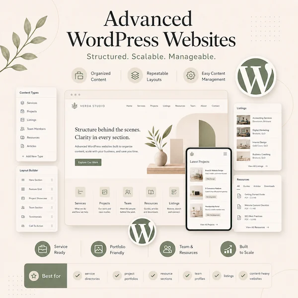 A-graphic-displaying-Advanced-Wordpress-Websites-for-businesses-that-need-more-structure-than-a-basic-website