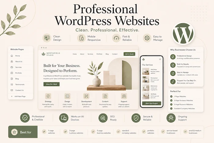 A-graphic-displaying-Professional-Wordpress-Websites-For-businesses-that-need-a-clean-professional-online-presence (landscape view)
